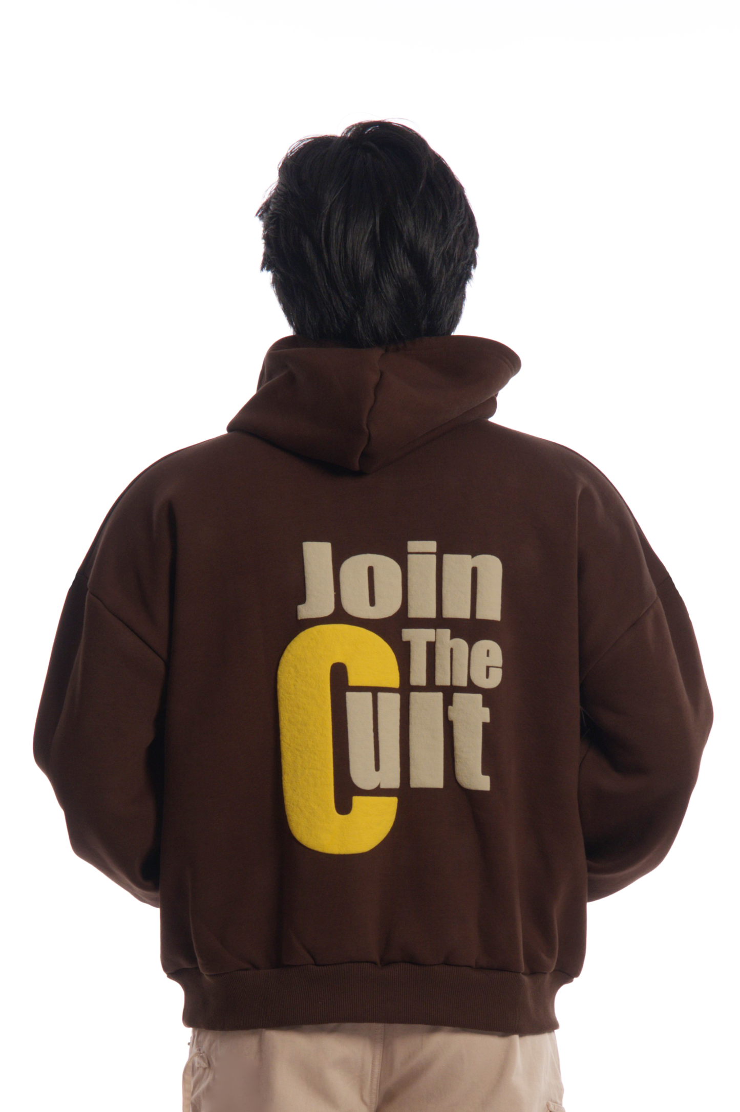 Dark Brown Oversized Hoodie| Join The Cult | Winter Arc