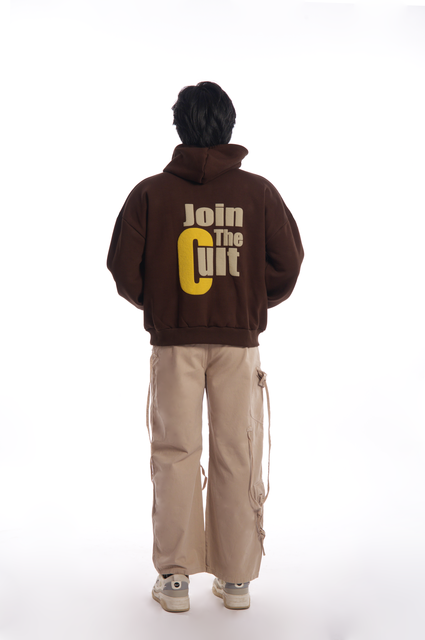 Dark Brown Oversized Hoodie| Join The Cult | Winter Arc