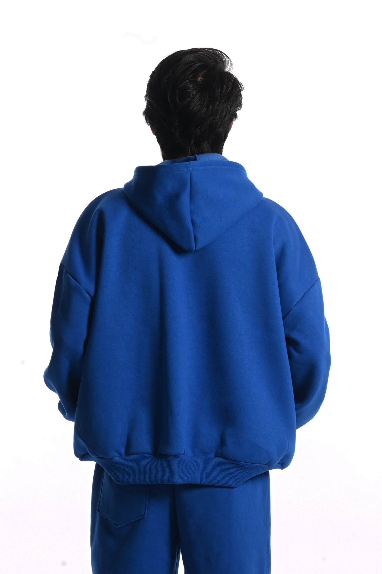 All Blue Oversized Plain Hoodie | Unisex | Winter Arc