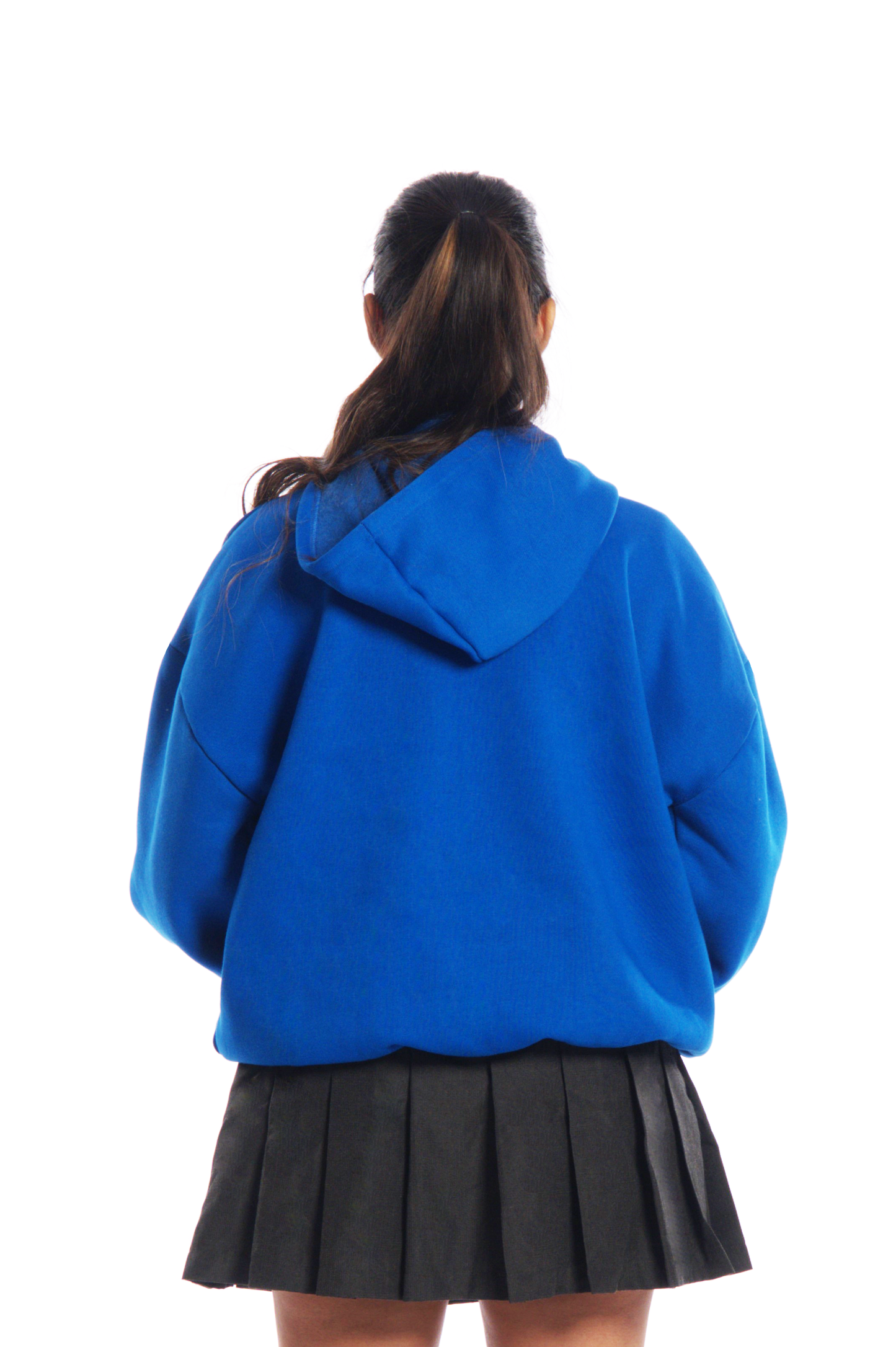 All Blue Oversized Plain Hoodie | Unisex | Winter Arc