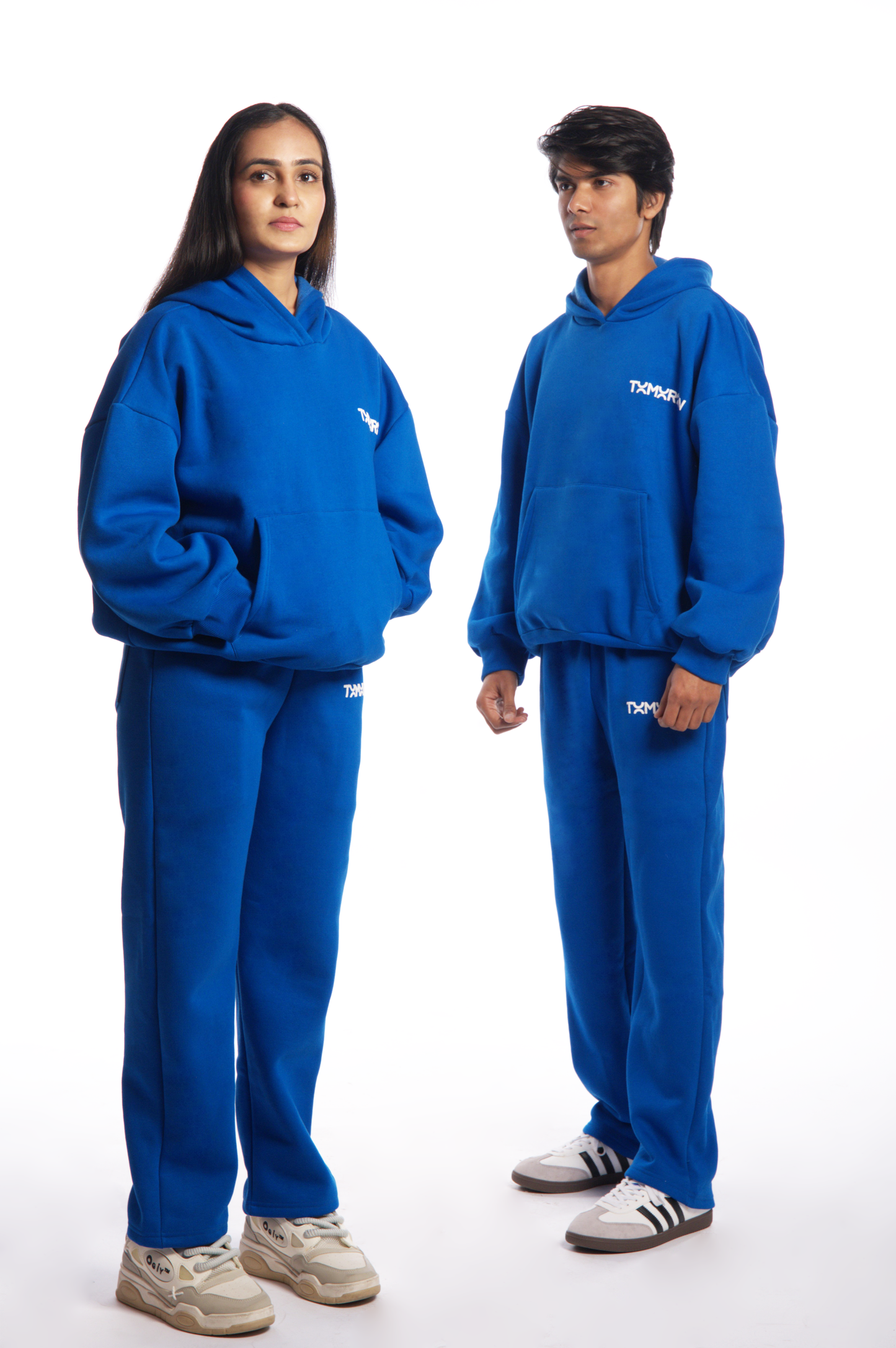 All Blue Oversized Plain Co-ord Set | Unisex | Winter Arc